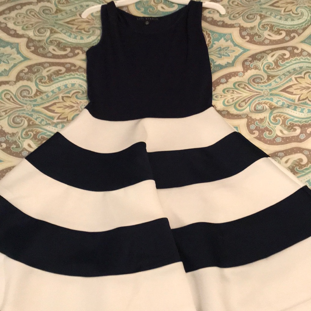 Cute blue and white flare dress